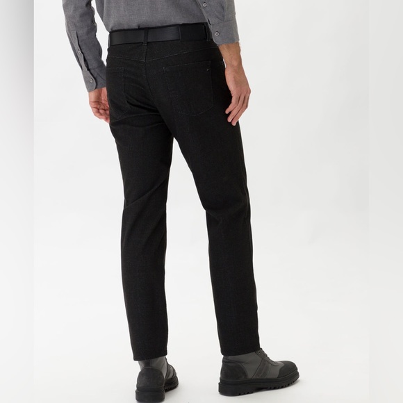 Brax Feel Good Black Virgin Wool Fancy Style Cooper Regular Fit Men’s Size 40x32 - Picture 2 of 8